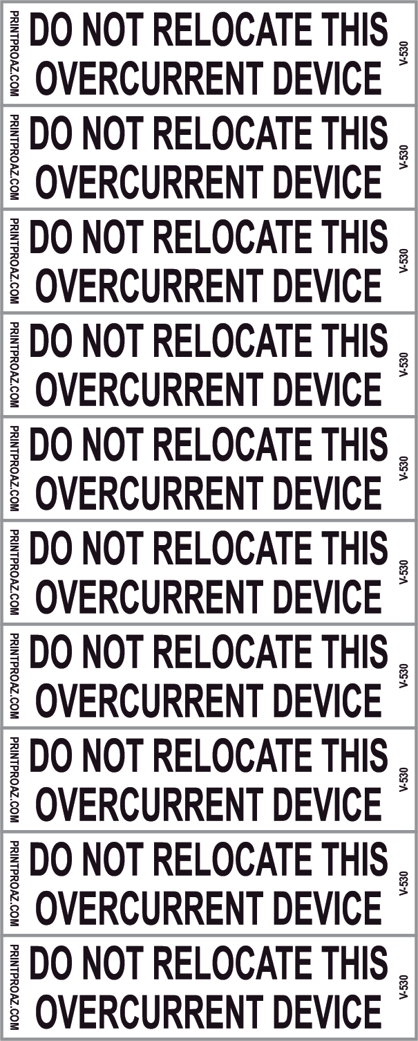2x.5, X10 Solar Label, Vinyl Decal Solar Labels, V-530