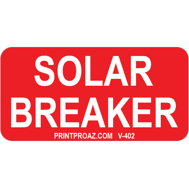 2x1 Solar Breaker, Vinyl Decal, V-402