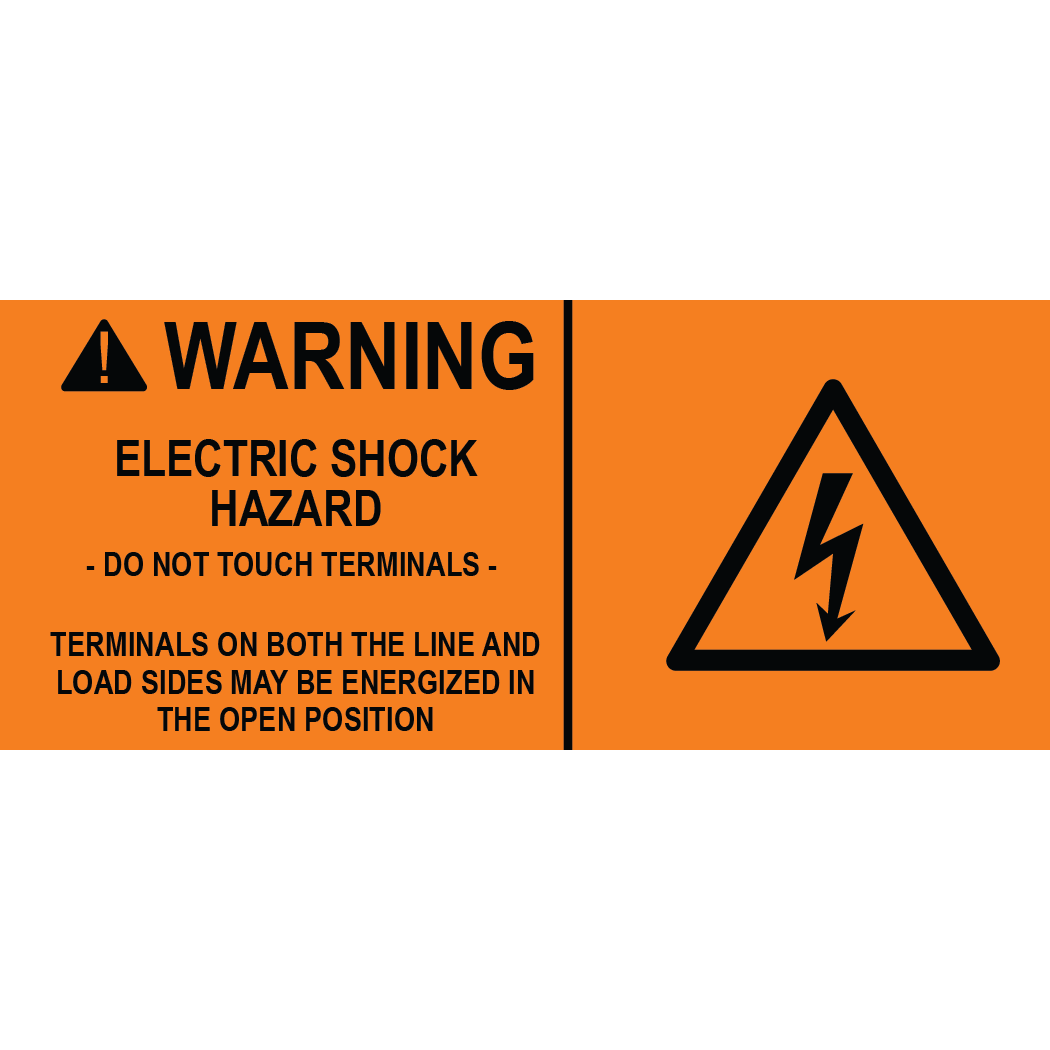 3.5x1.5 Solar Warning Label Plastic, Solar Labels, PV-296