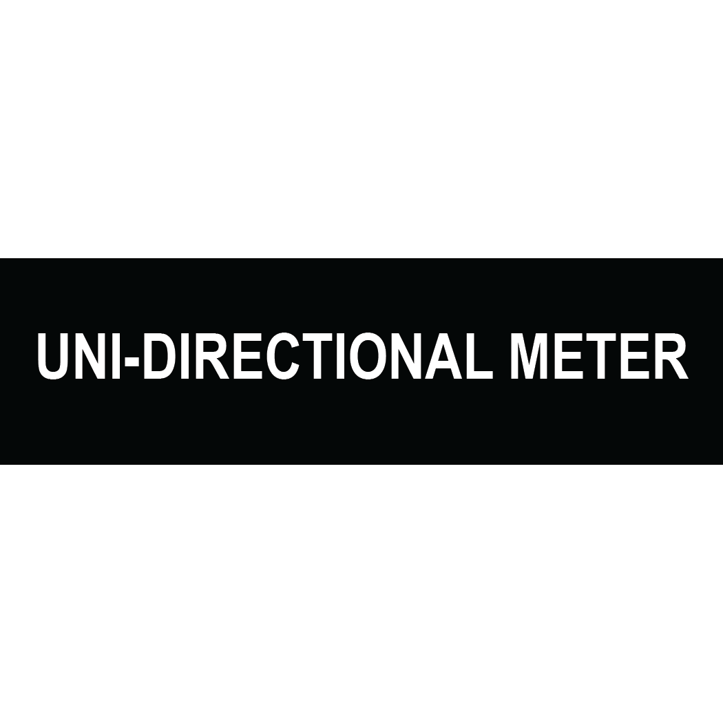 3.5x1 Uni-directional Meter, Plastic Solar Labels, PV-278