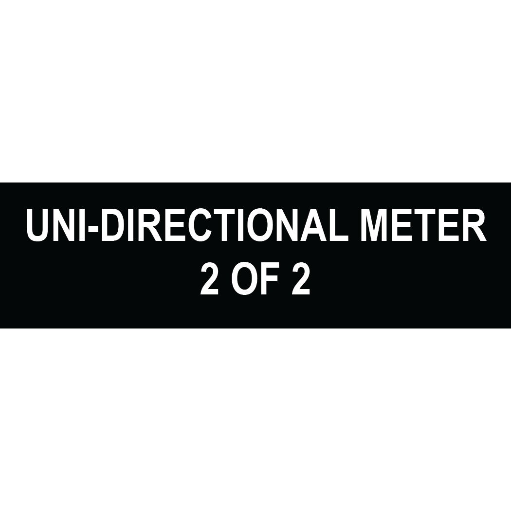 3.5x1 Uni-directional Meter 2 of 2, Plastic Solar Labels, PV-281