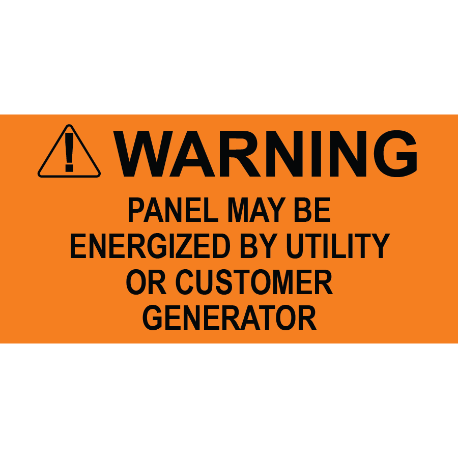 3x1.5, Solar Warning Label, Plastic Solar Labels, PV-314