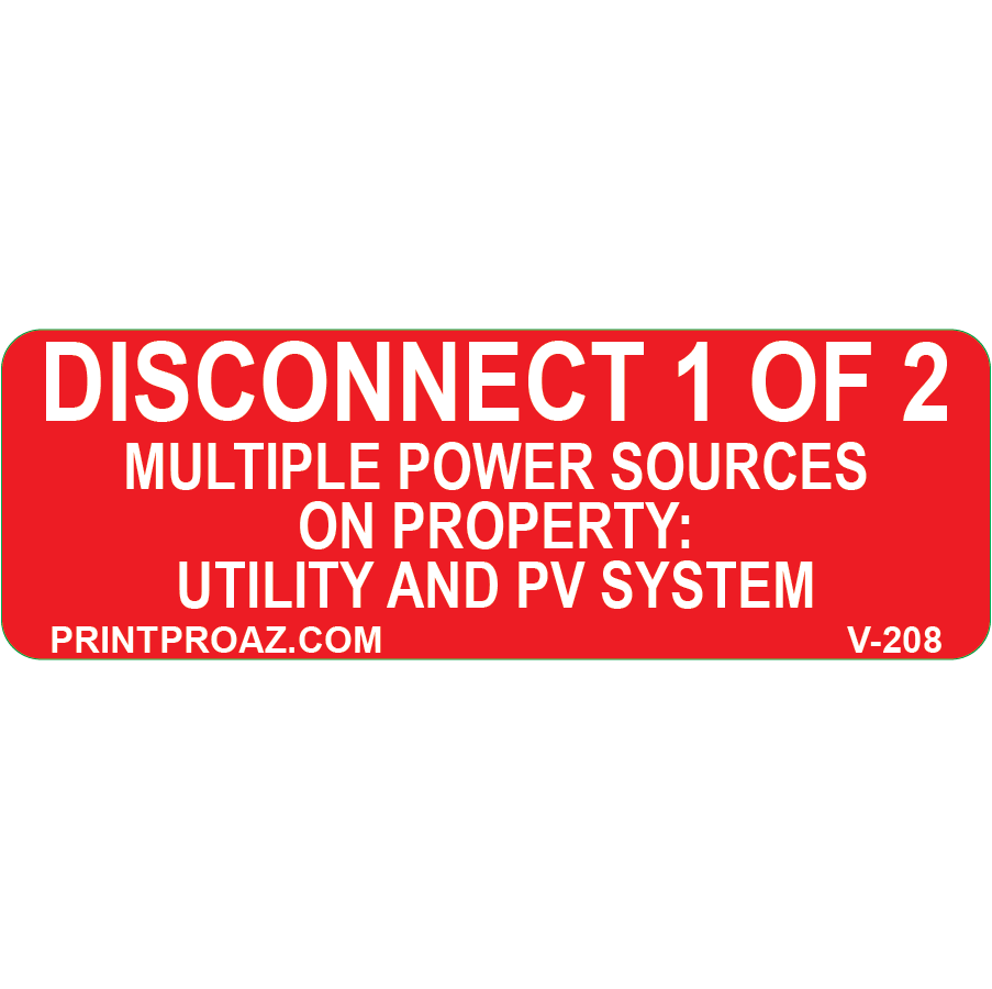 3x1 Disconnect 1 of 2, Vinyl Decal, V-208