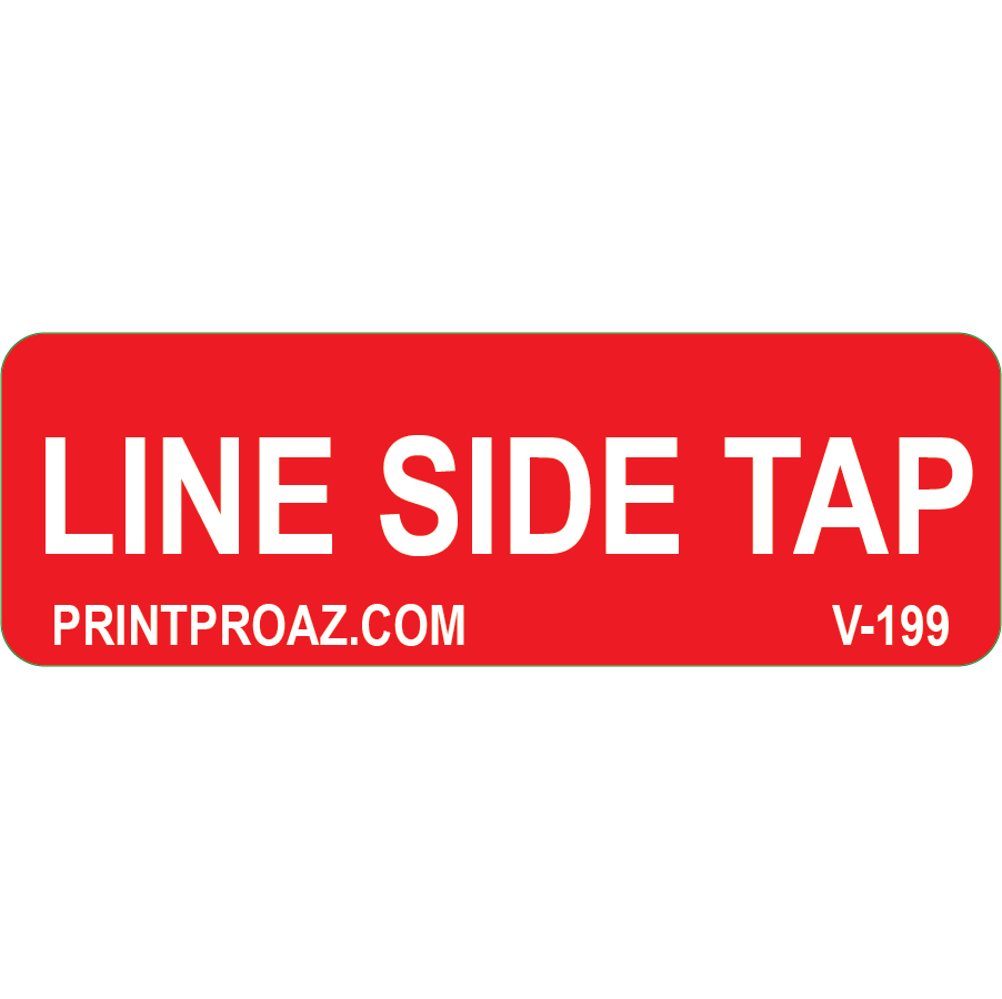 3x1 Line Side Tap, Vinyl Decal, V-199