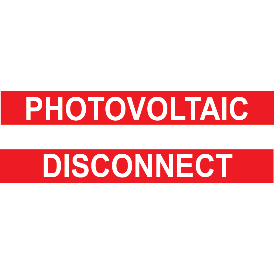 3x1, Photovoltaic Disconnect, Plastic Solar Labels, PV-310