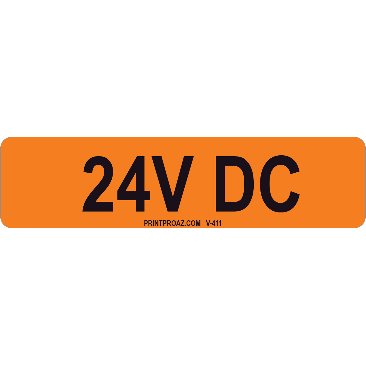 4x1 24V DC, Vinyl Decal Solar Label, V-411