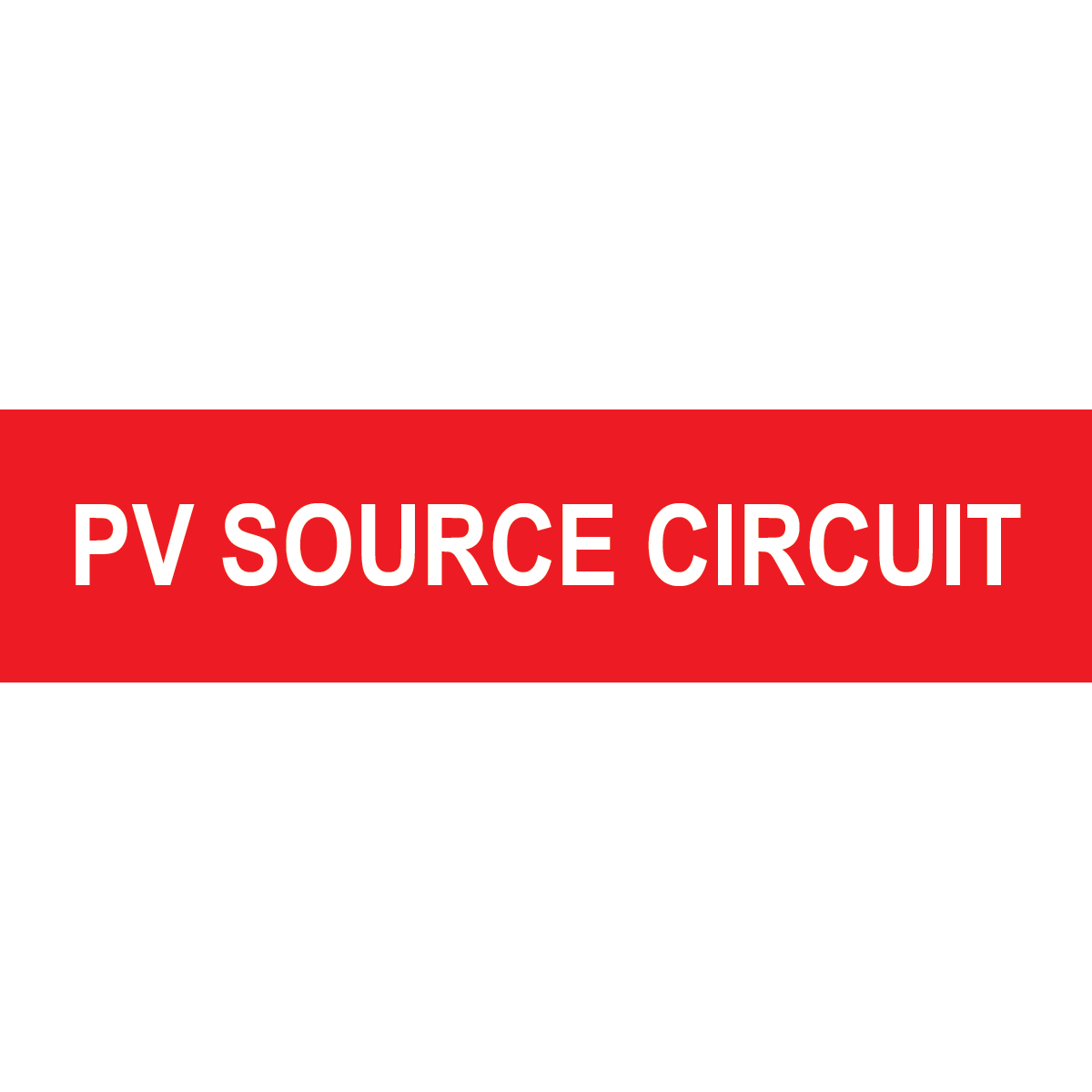 4x1, PV Source Circuit, Plastic Solar Labels, PV-377