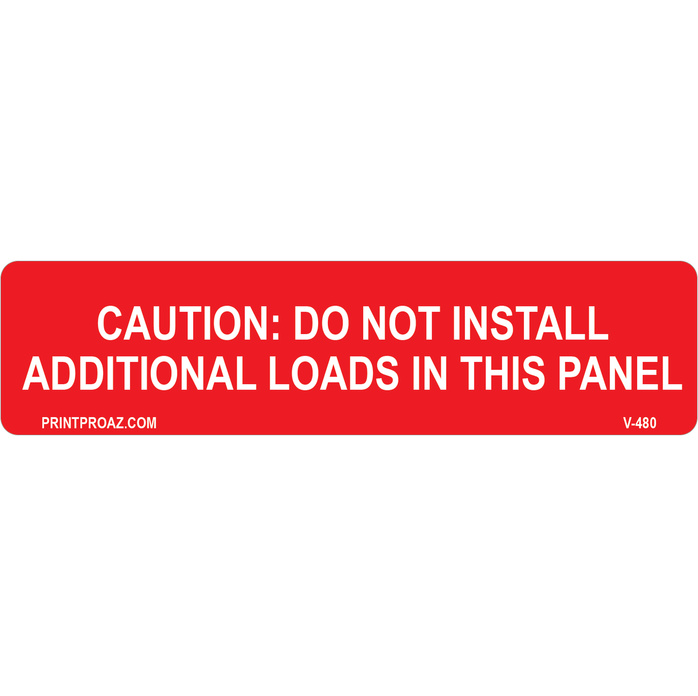 5x1.25 Solar Caution Label, Vinyl Decal Solar Labels, V-480