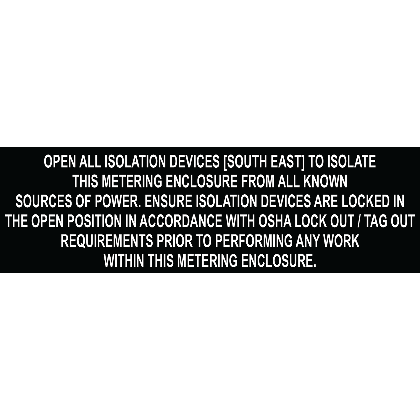 5x1.5 Dedicated kWh meter, Plastic Solar Labels, PV-293