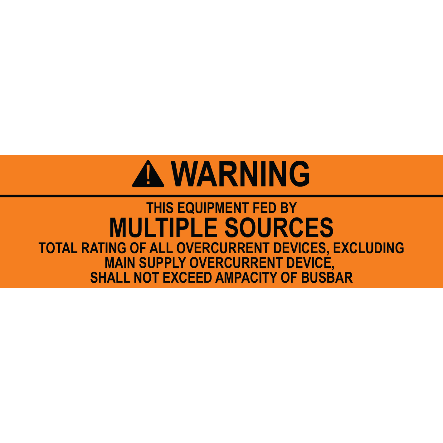 5x1.5 Solar Warning Label, Plastic Solar Labels, PV-302