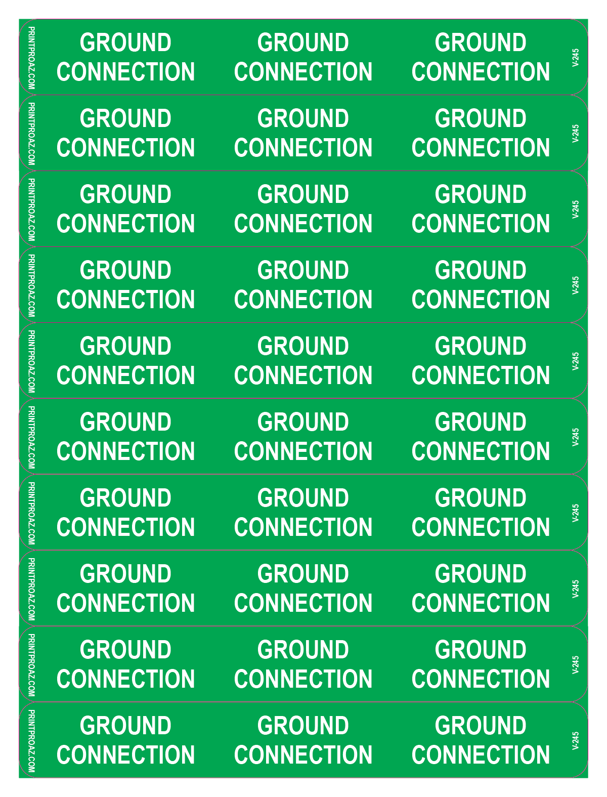 5x3.75 Electrical Identification Label Set, Vinyl Decal Solar Labels,  V-245