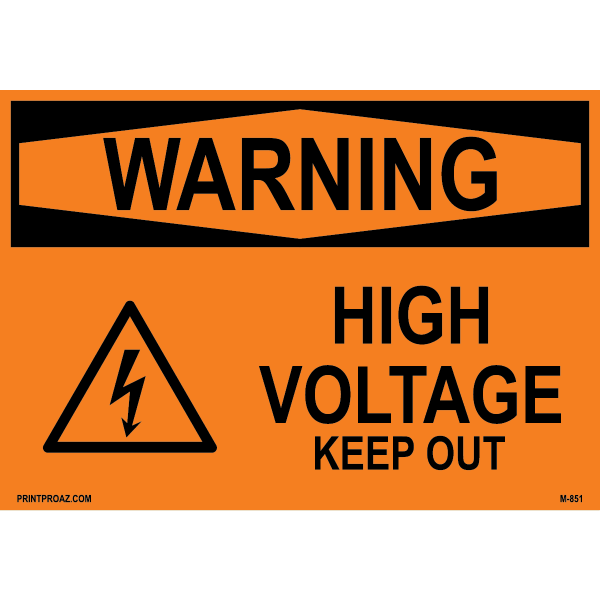 Aluminum Warning Electrical Sign Label M-849-854