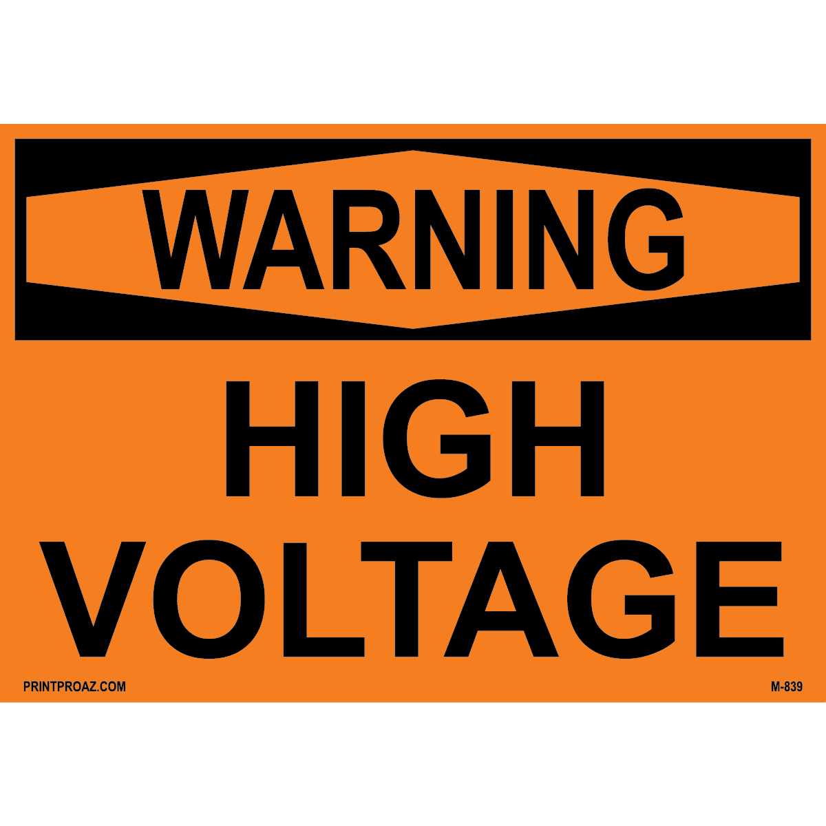 Aluminum Warning Electrical Sign Label M-837-842