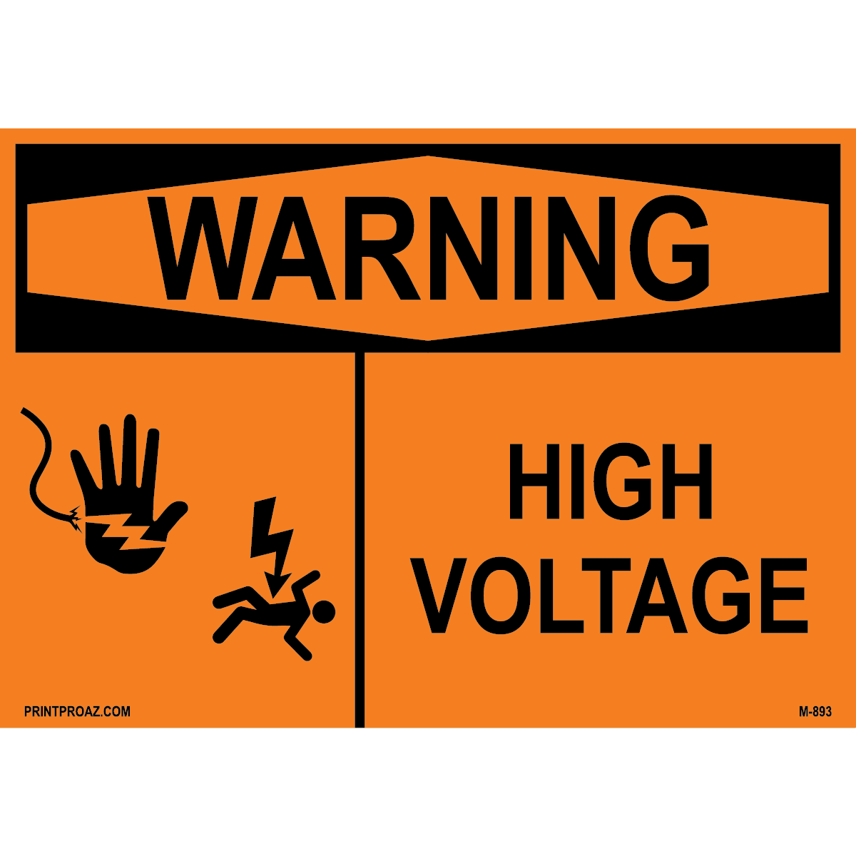 Aluminum Warning Electrical Sign Label M-891-896