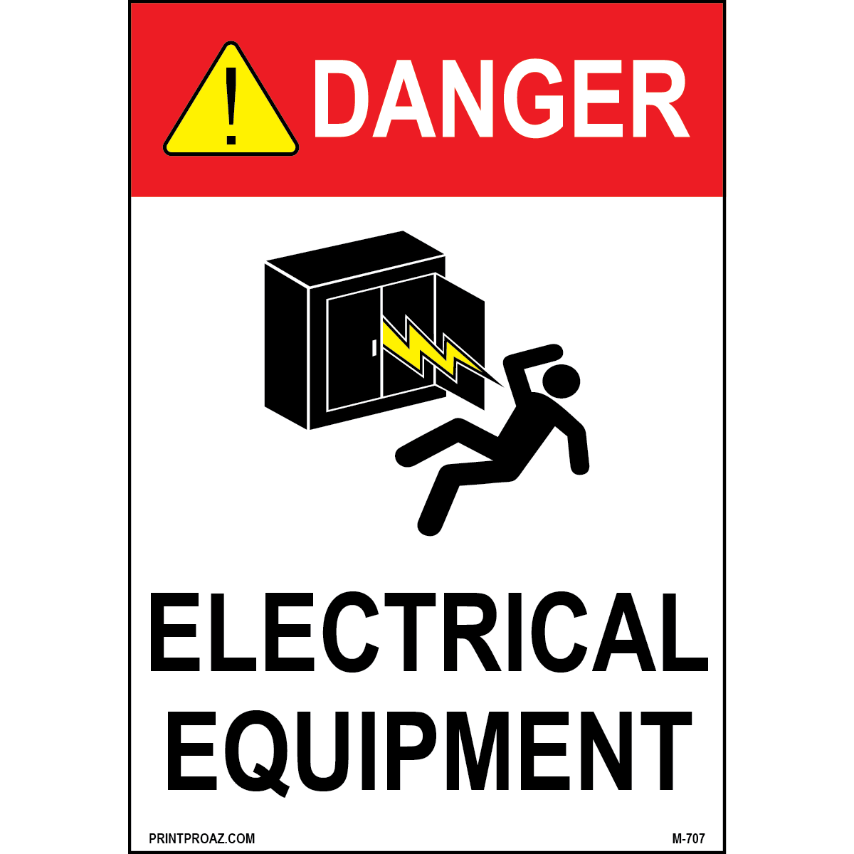 Aluminum Danger Electrical Sign Label M-705-710
