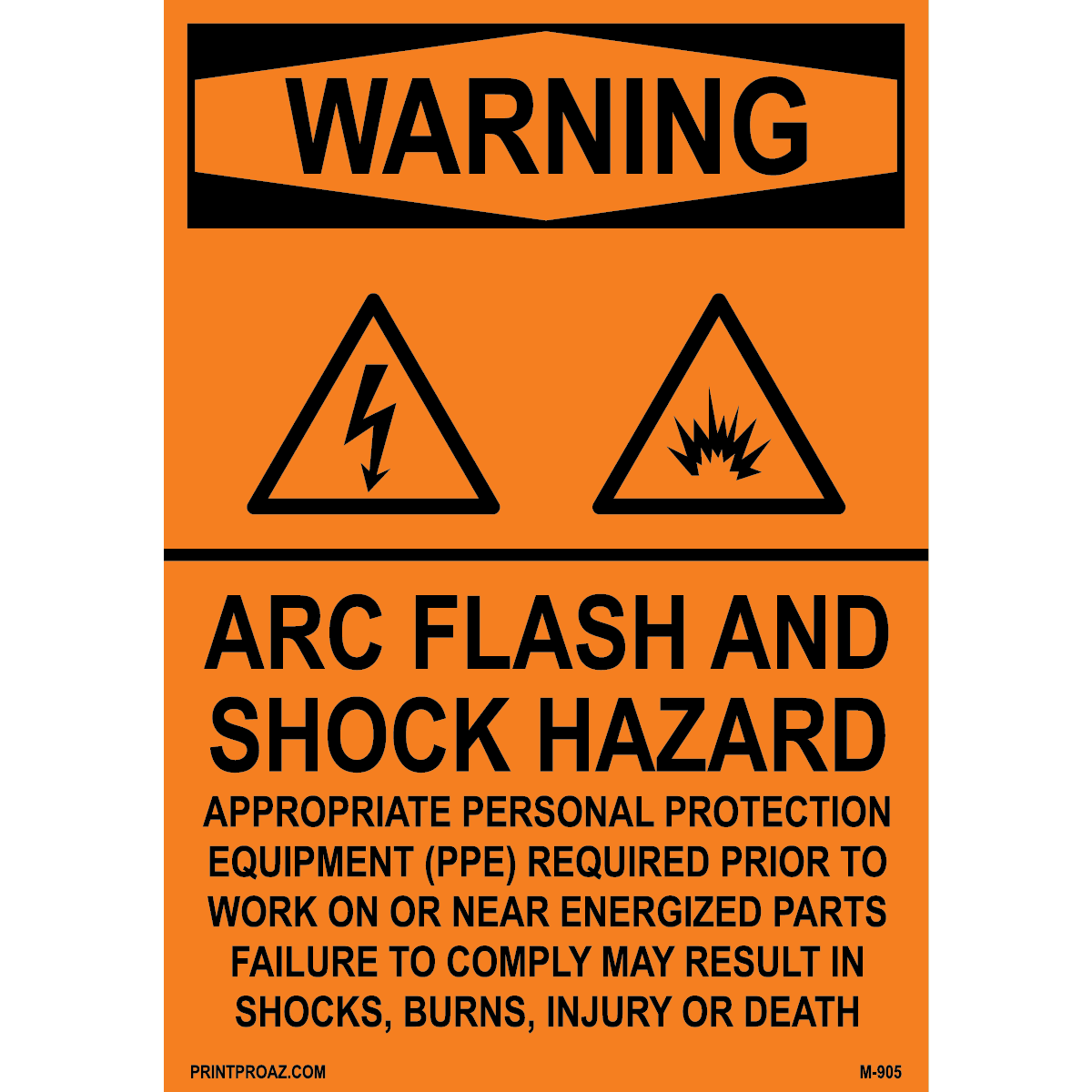 Aluminum Solar Warning Sign Label M-903-908