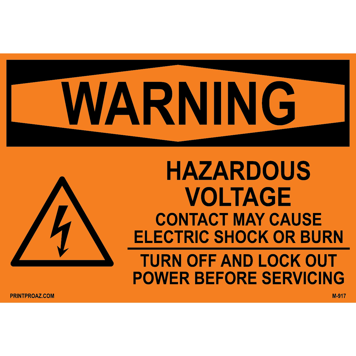 Aluminum Solar Warning Sign Label M-915-920