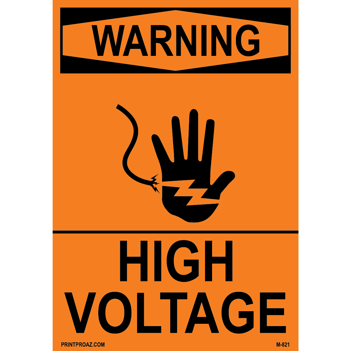 Aluminum Warning Electrical Sign Label M-819-824