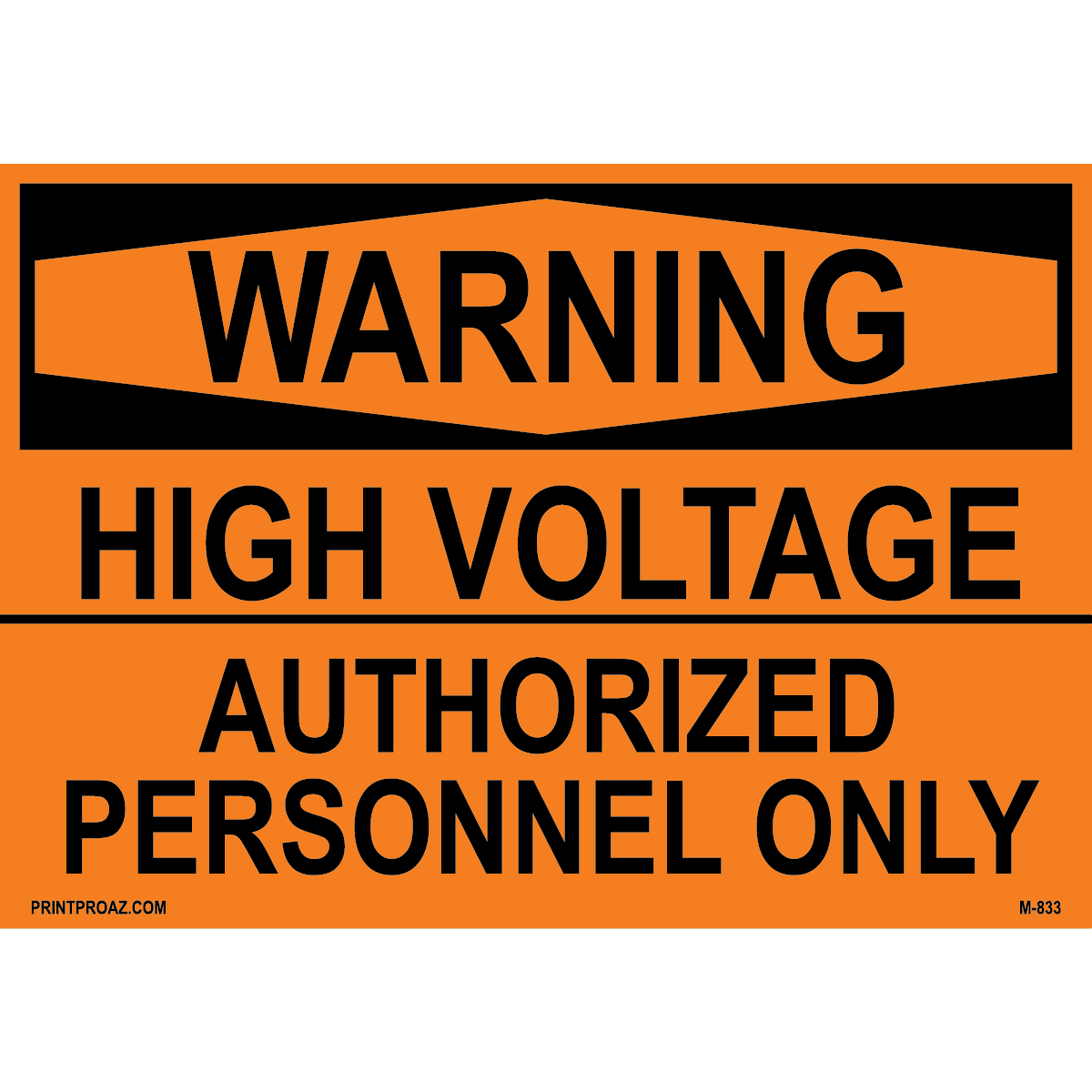 Aluminum Warning Electrical Sign Label M-831-836