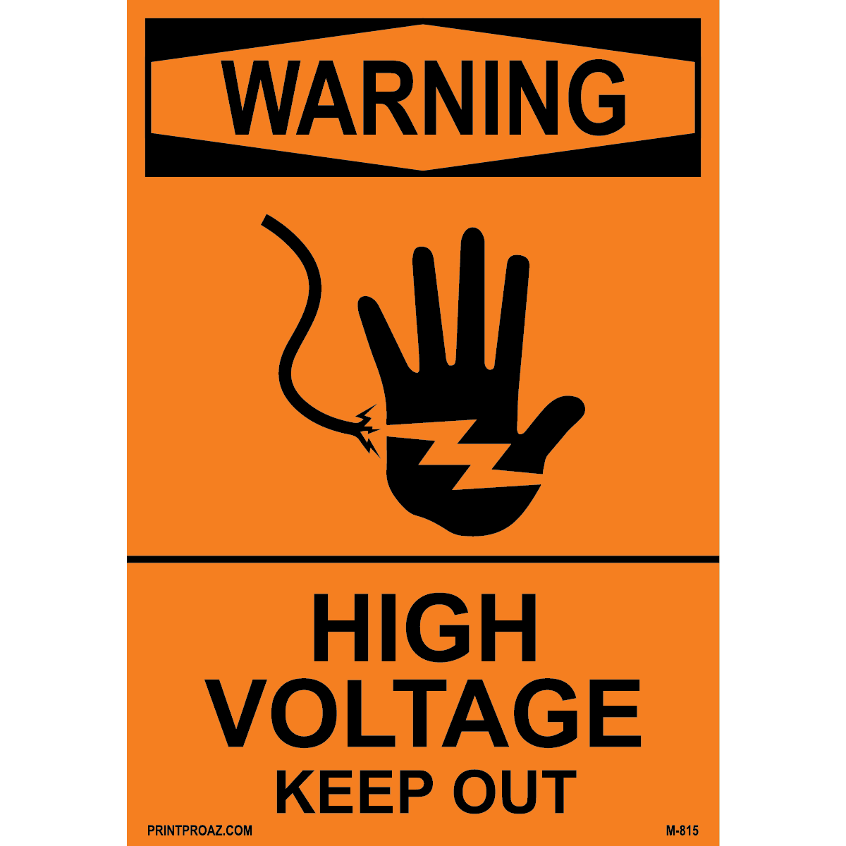 Aluminum Warning Electrical Sign Label M-813-818