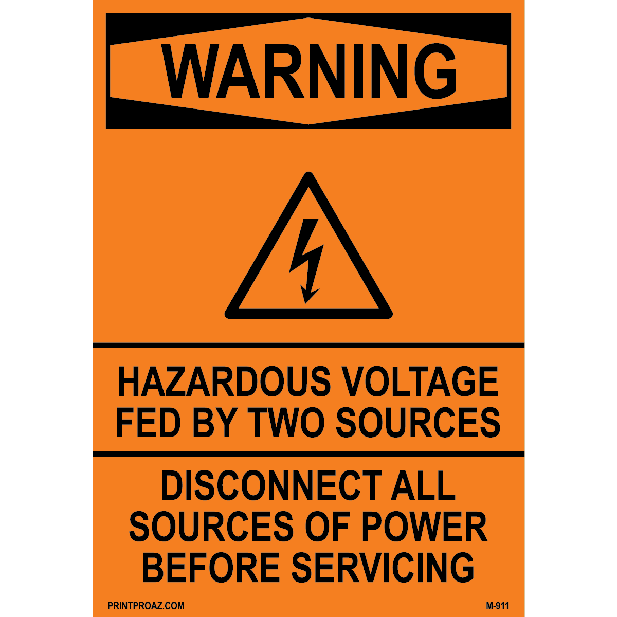 Aluminum Solar Warning Sign Label M-909-914