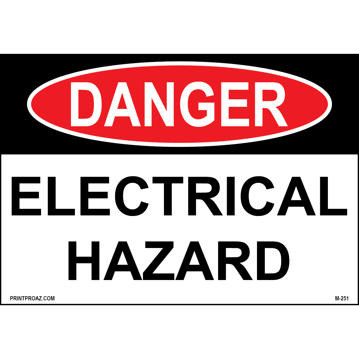 Aluminum Danger Electrical Sign Label M-249-254