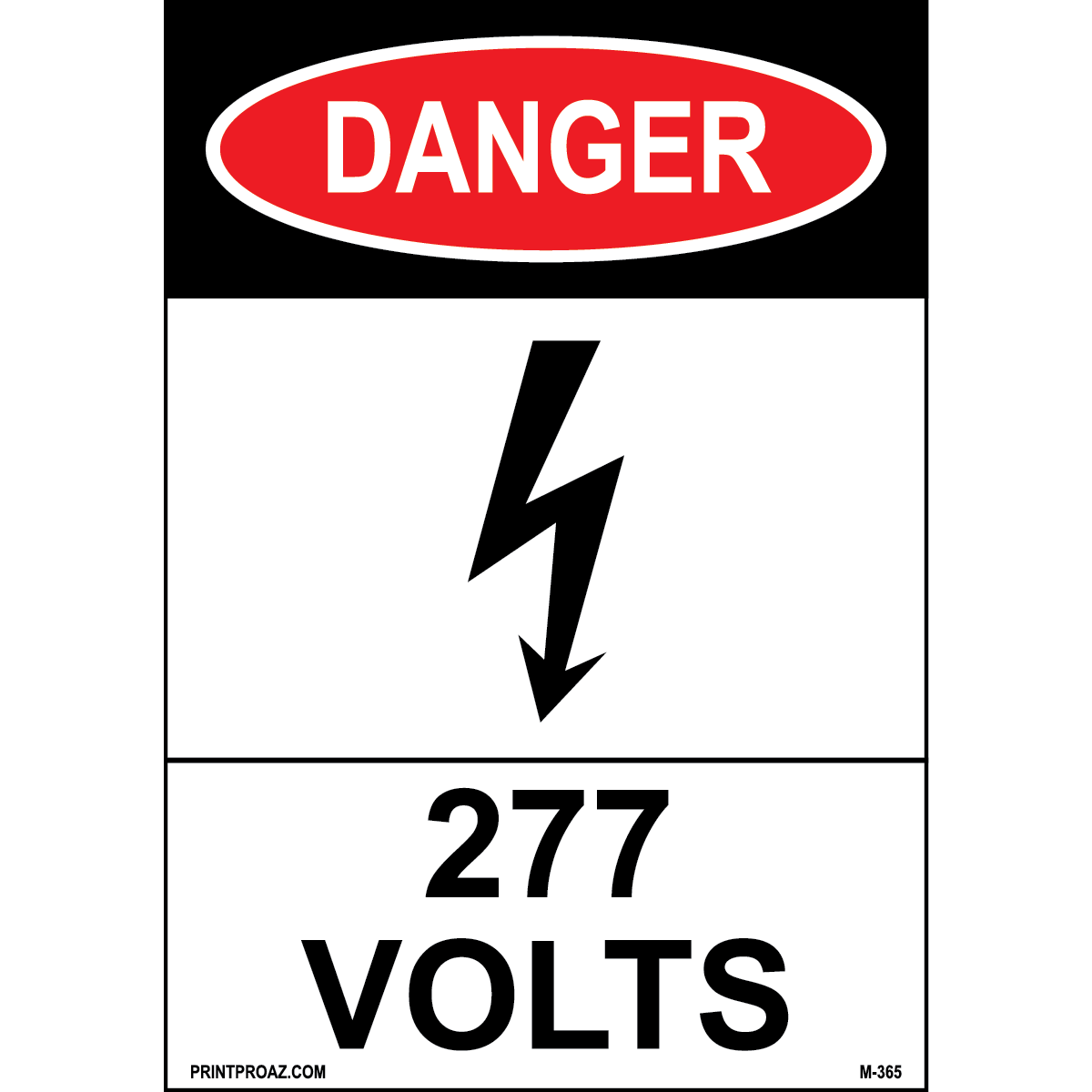 Aluminum Danger Electrical Sign Label M-363-368