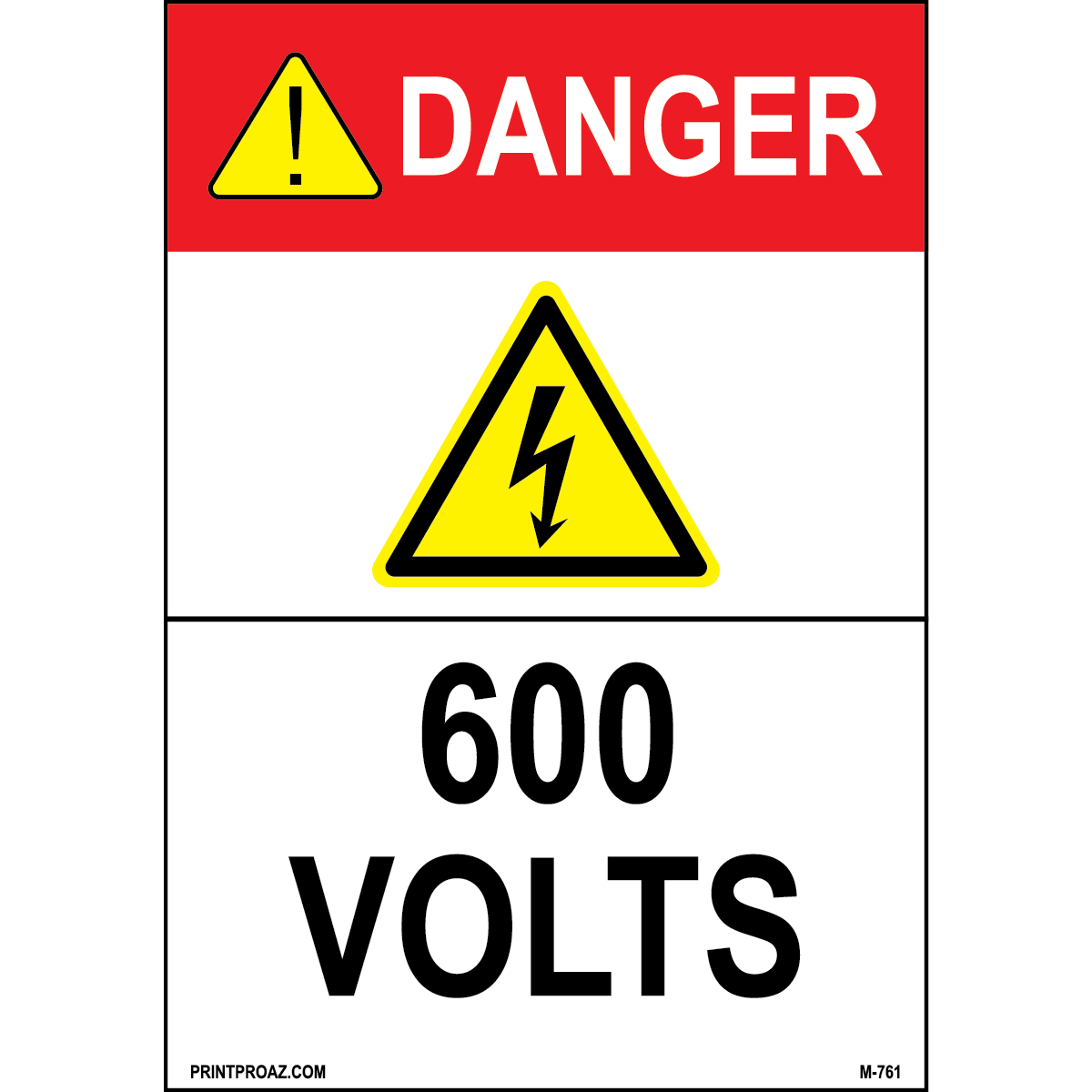 Aluminum Danger Electrical Sign Label M-759-764