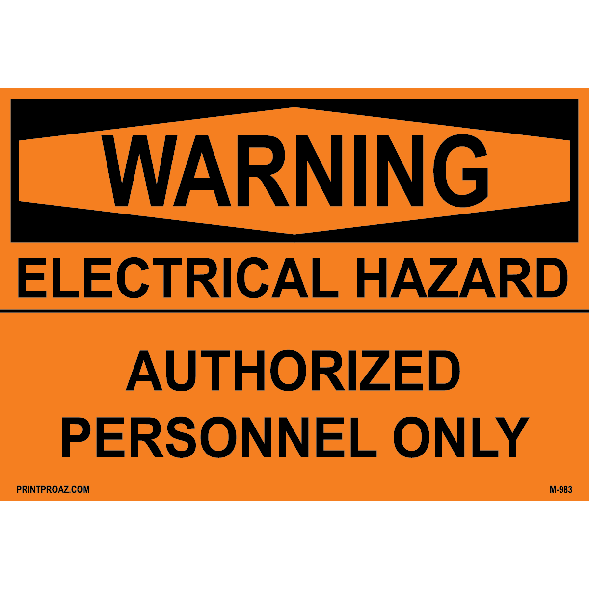 Aluminum Solar Warning Sign Label M-981-986