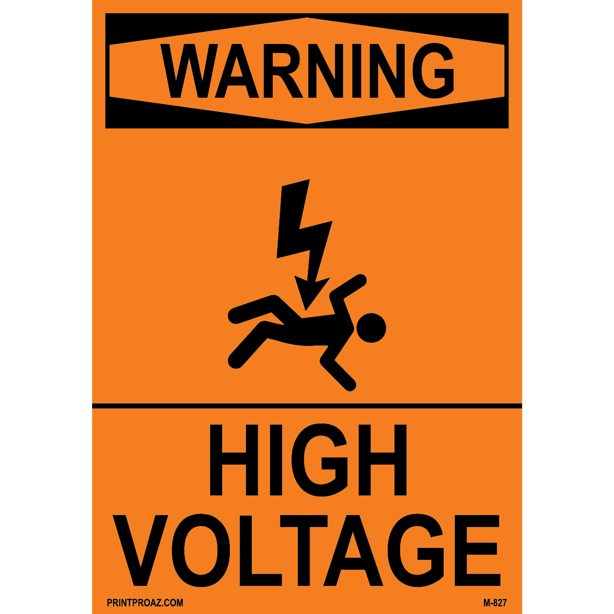 Aluminum Warning Electrical Sign Label M-825-830