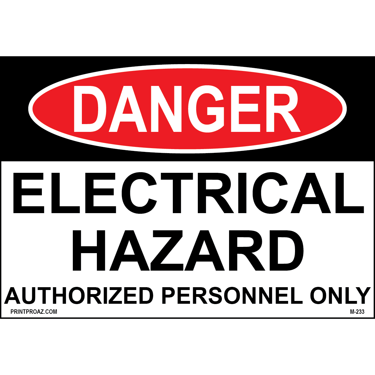 Aluminum Danger Electrical Sign Label M-231-236