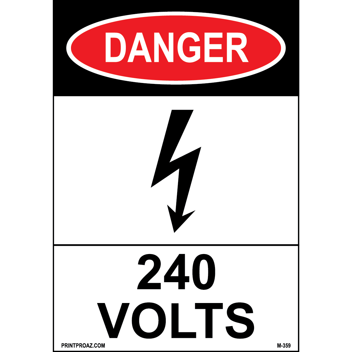 Aluminum Danger Electrical Sign Label M-357-362