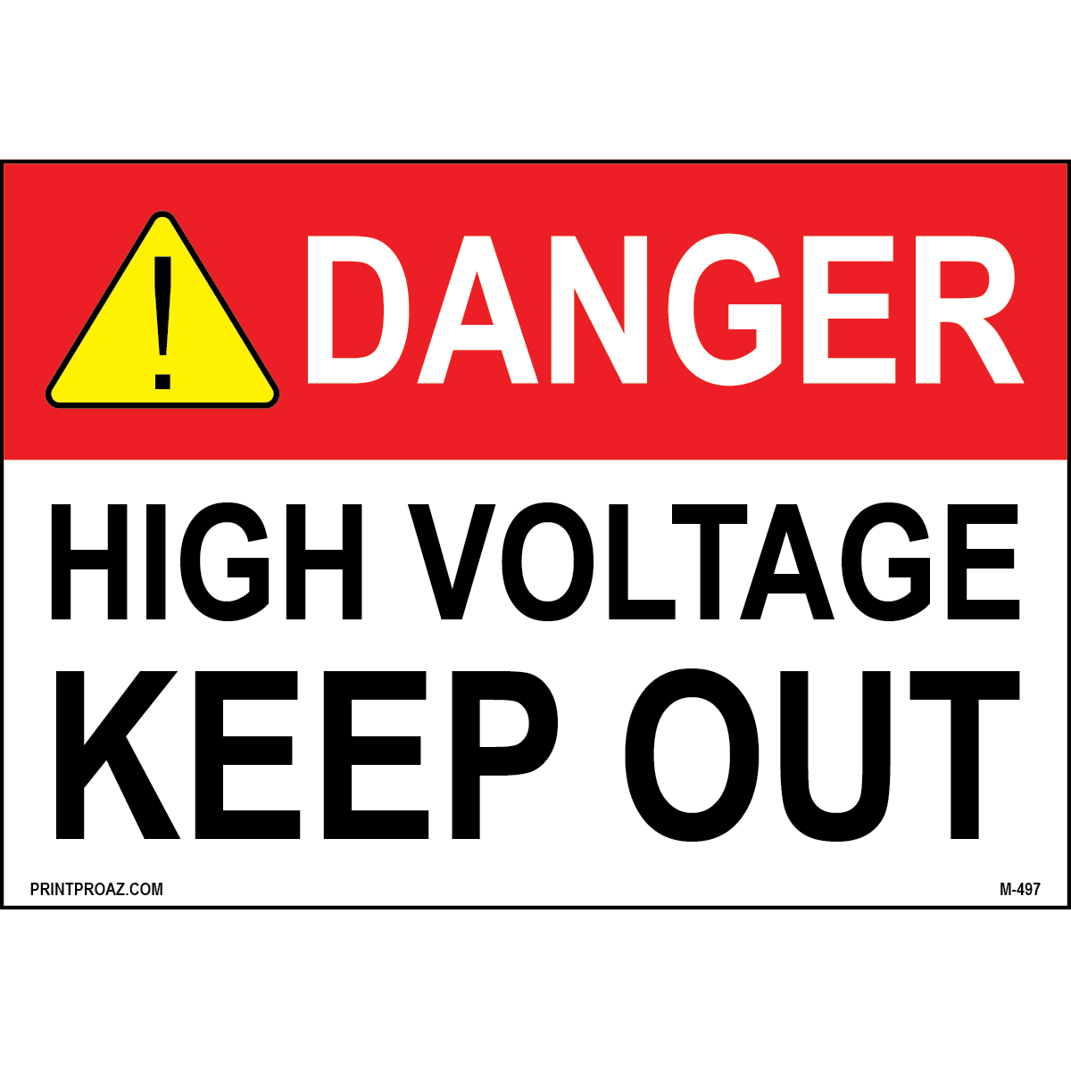 Aluminum Danger Electrical Sign Label M-495-500