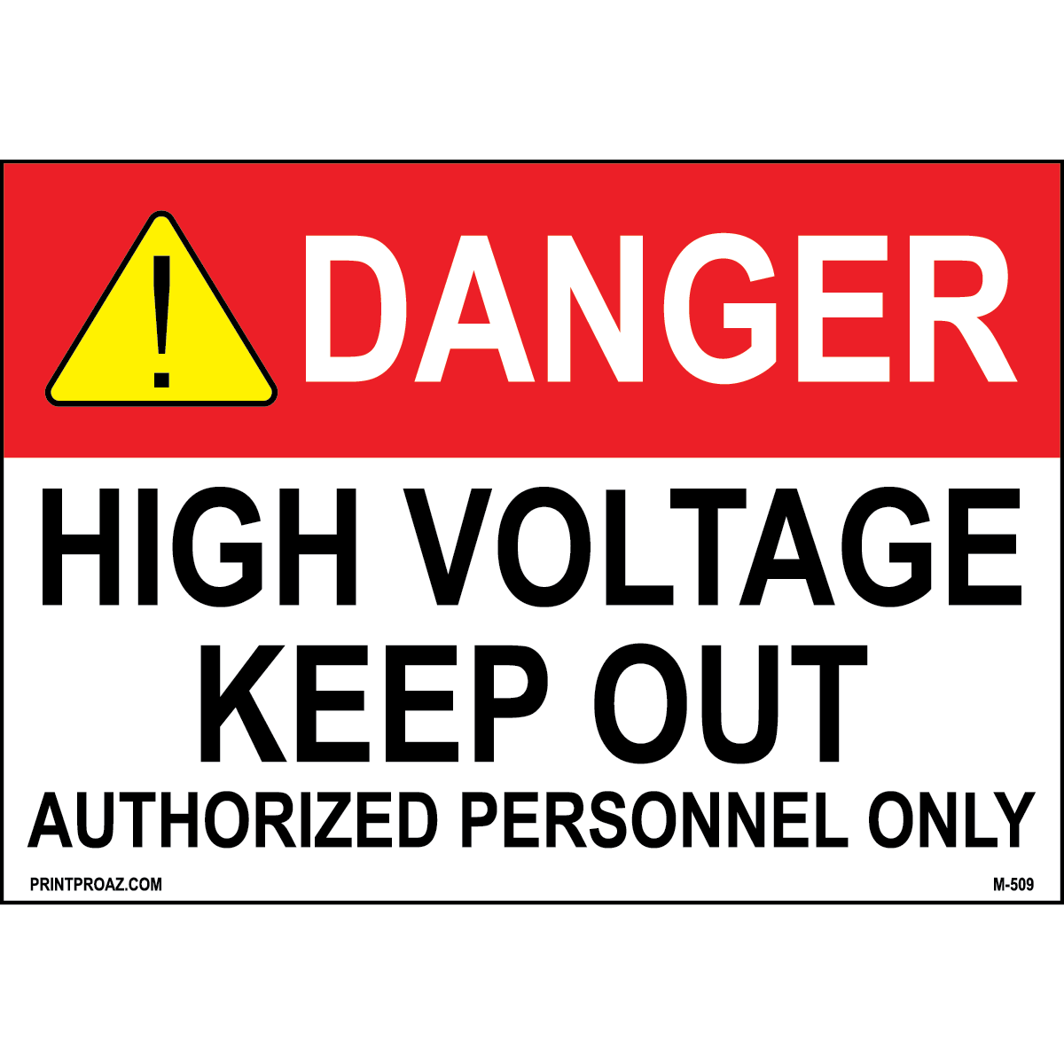 Aluminum Danger Electrical Sign Label M-507-512
