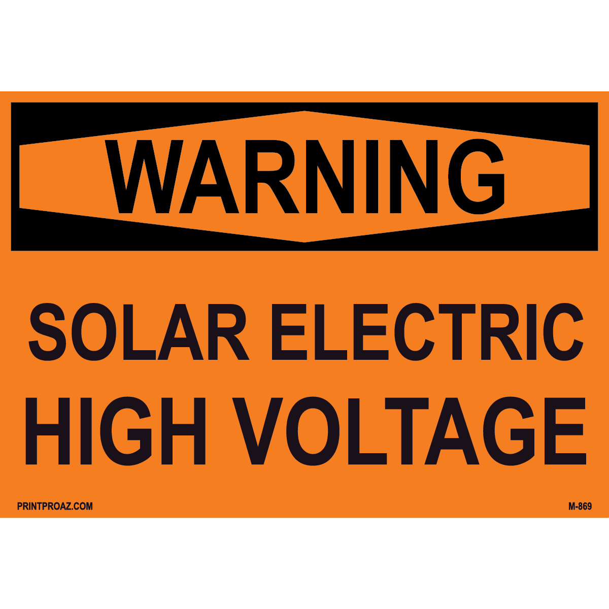 Aluminum Warning Electrical Sign Label M-867-872