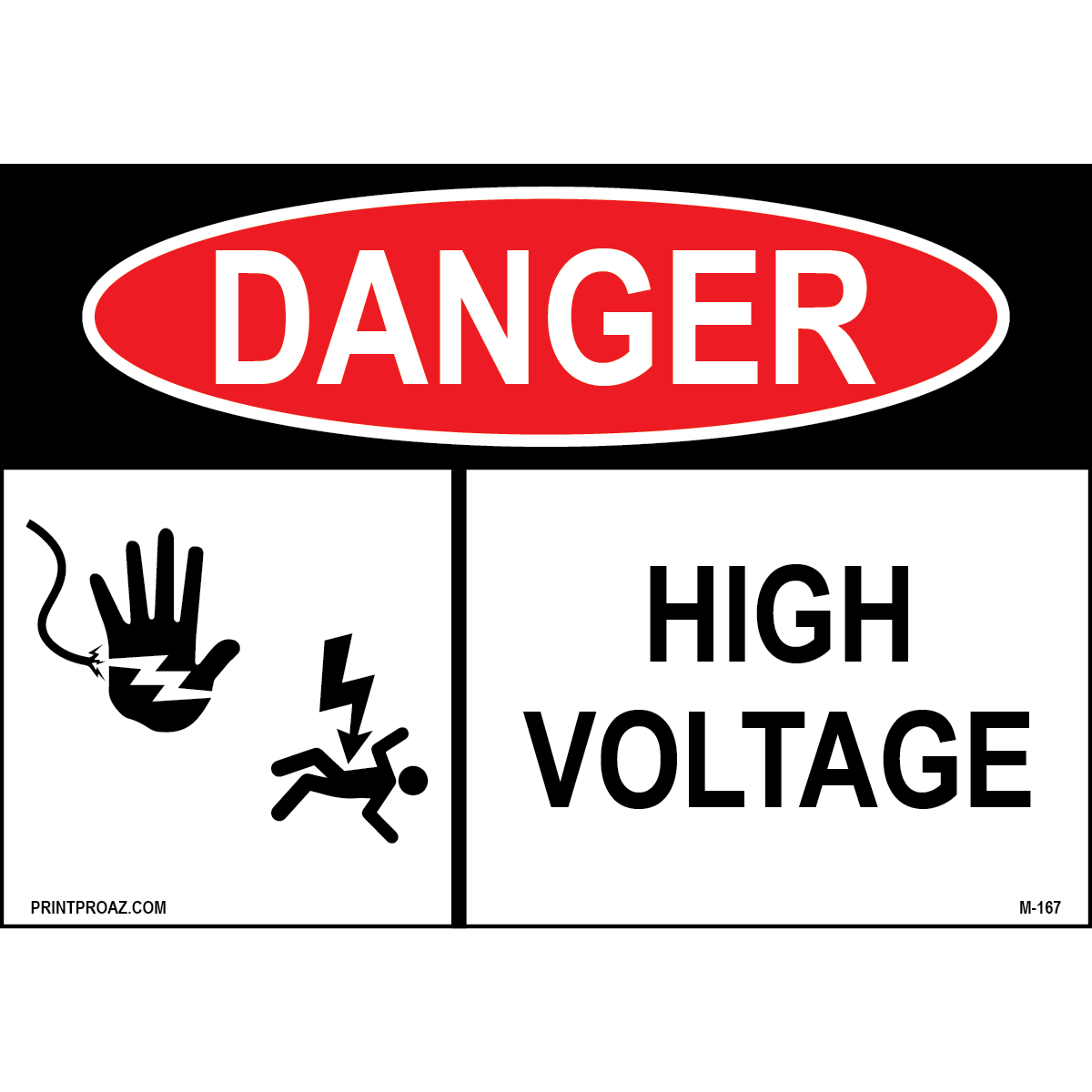 Aluminum Danger Electrical Sign Label M-165-170