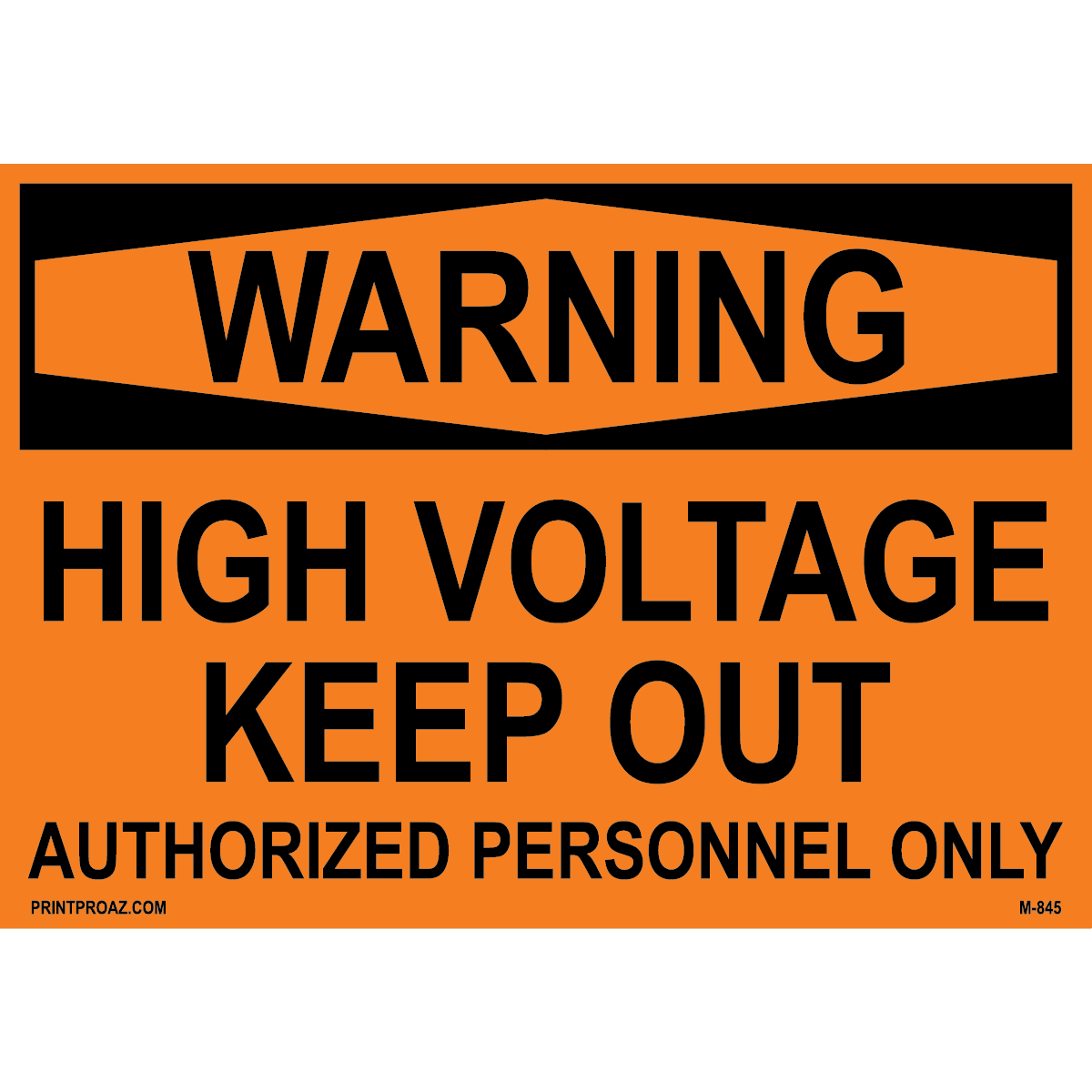Aluminum Warning Electrical Sign Label M-843-848
