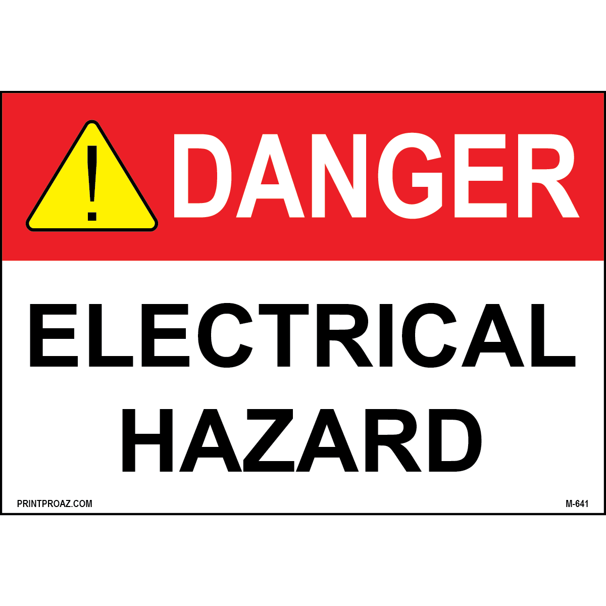 Aluminum Danger Electrical Sign Label M-639-644