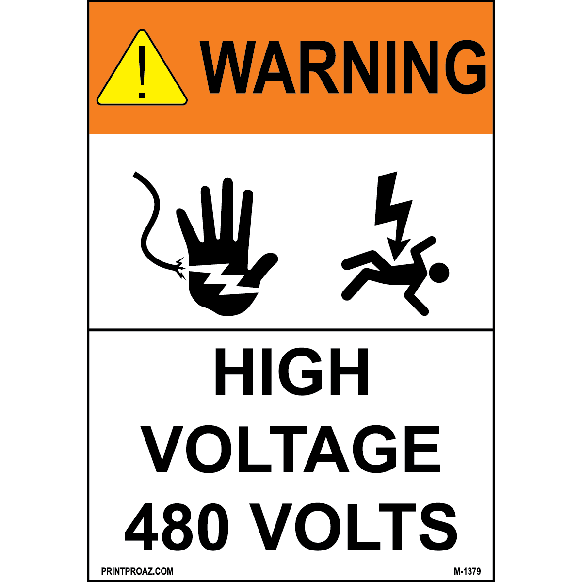 Aluminum Solar Warning Sign Label M-1377-1382