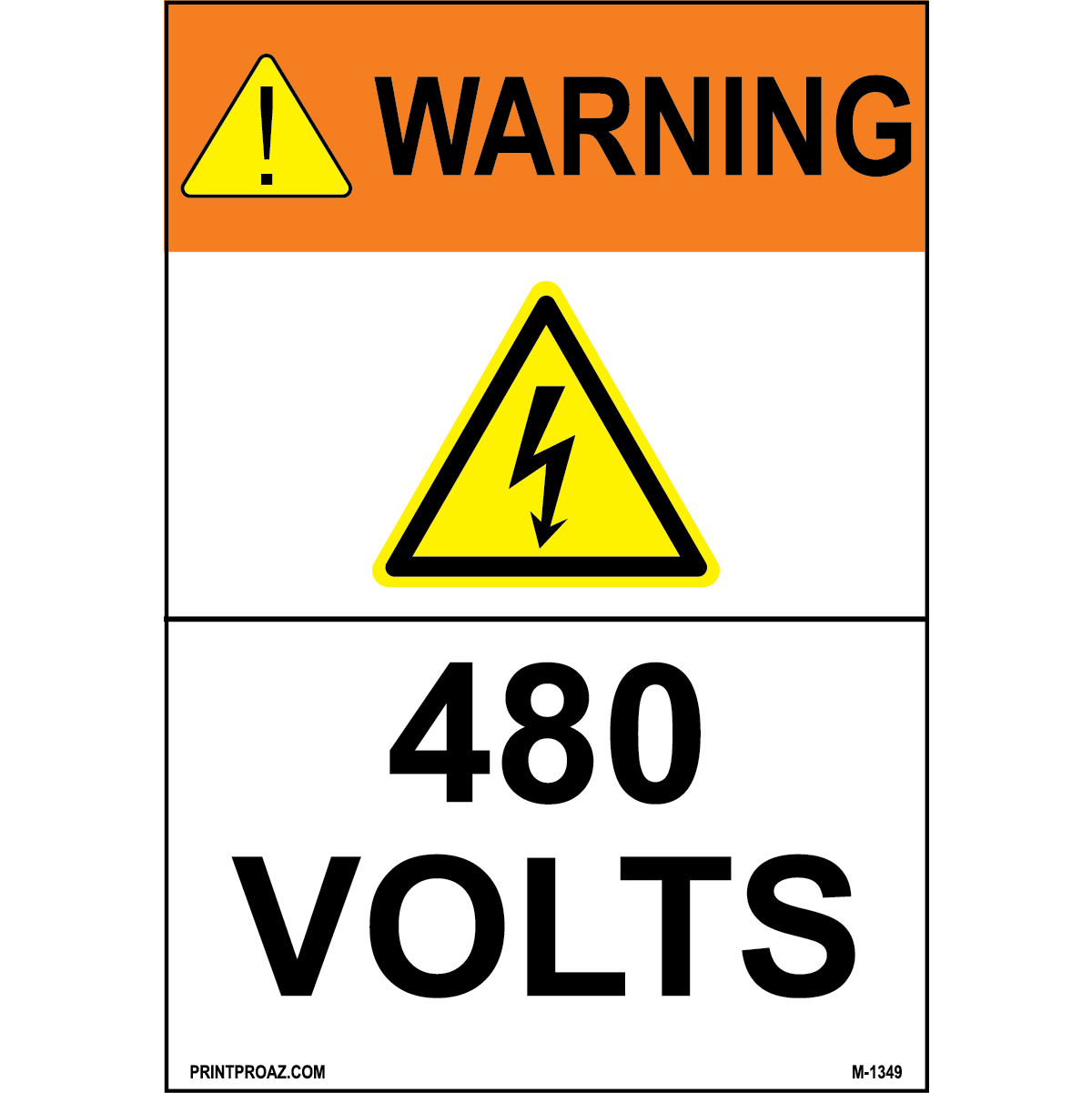 Aluminum Solar Warning Sign Label M-1347-1352