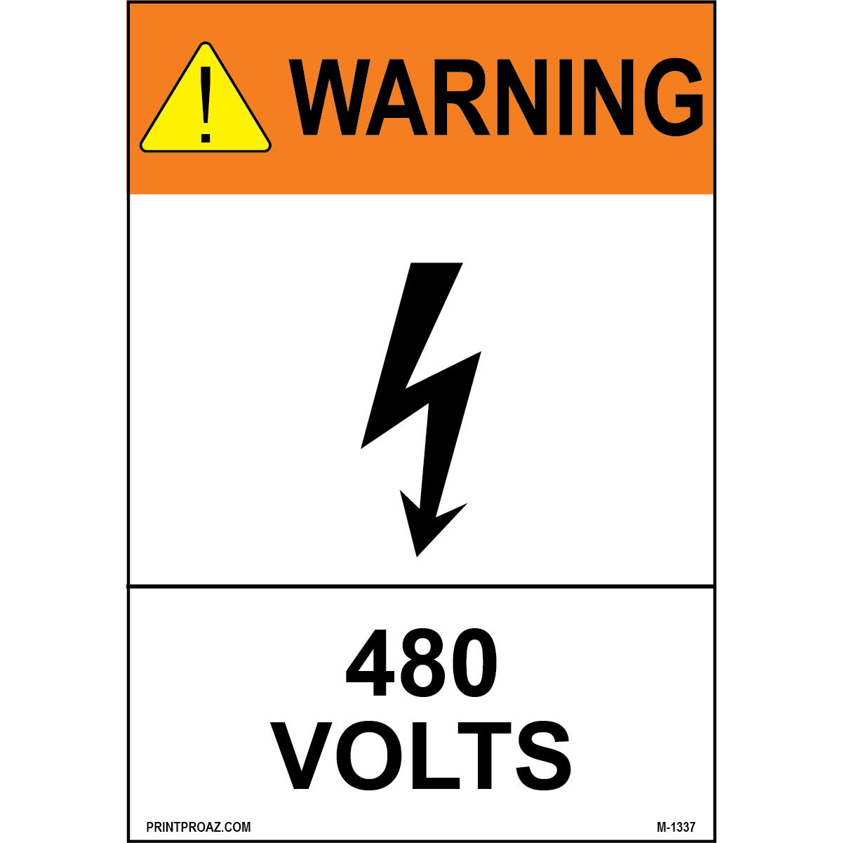 Aluminum Solar Warning Sign Label M-1335-1340