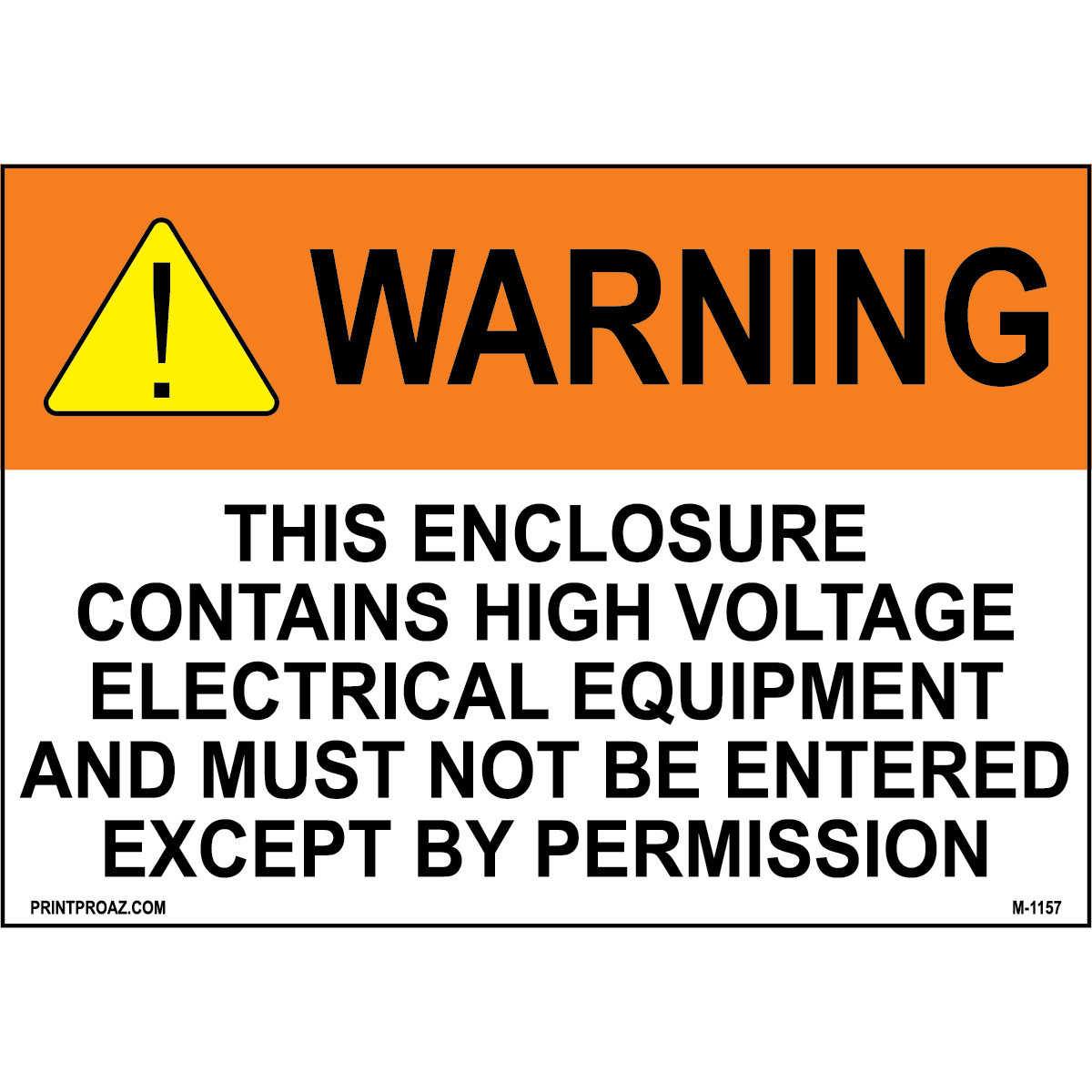 Aluminum Solar Warning Sign Label M-1155-1160