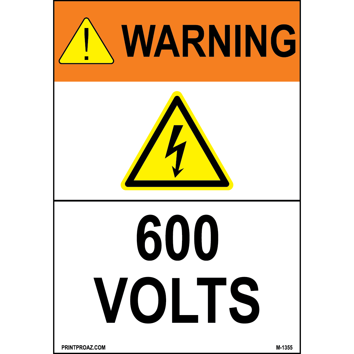 Aluminum Solar Warning Sign Label M-1353-1358