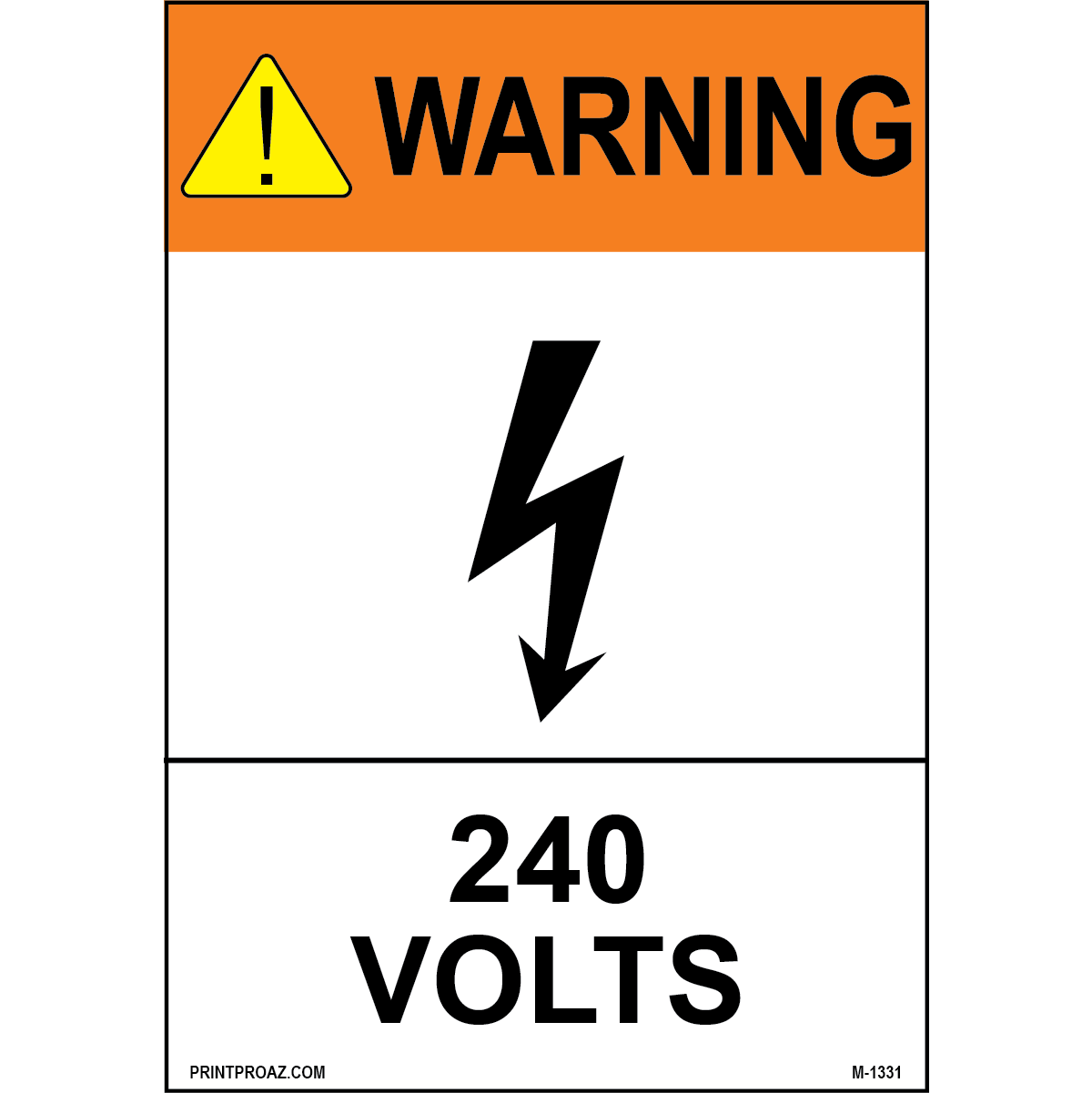 Aluminum Solar Warning Sign Label M-1329-1334