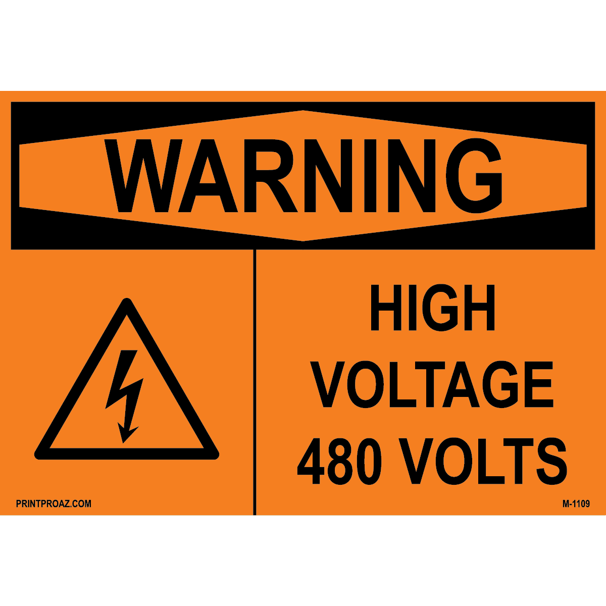 Aluminum Solar Warning Sign Label M-1107-1112