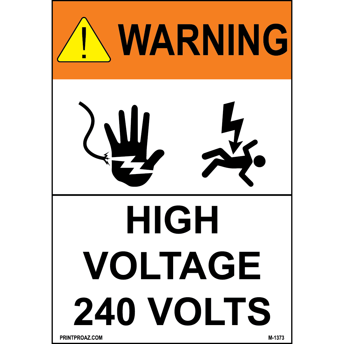 Aluminum Solar Warning Sign Label M-1371-1376