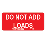 1x3 Do no add loads V-556 Decal Solar Labels