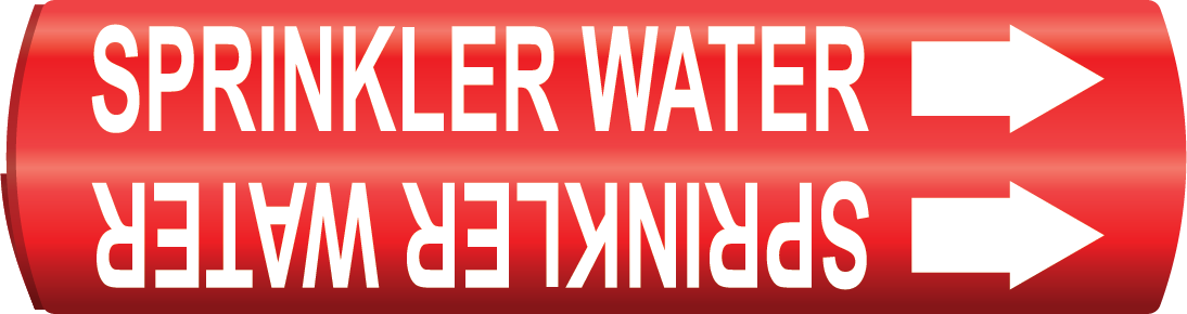 Sprinkler Water Snap-Around and Strap-On Pipe Markers, F-175