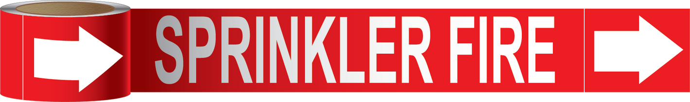 Sprinkler Fire Label on a Roll, F-178