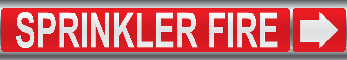 High Performance Sprinkler Fire Pipe Marker, F-185